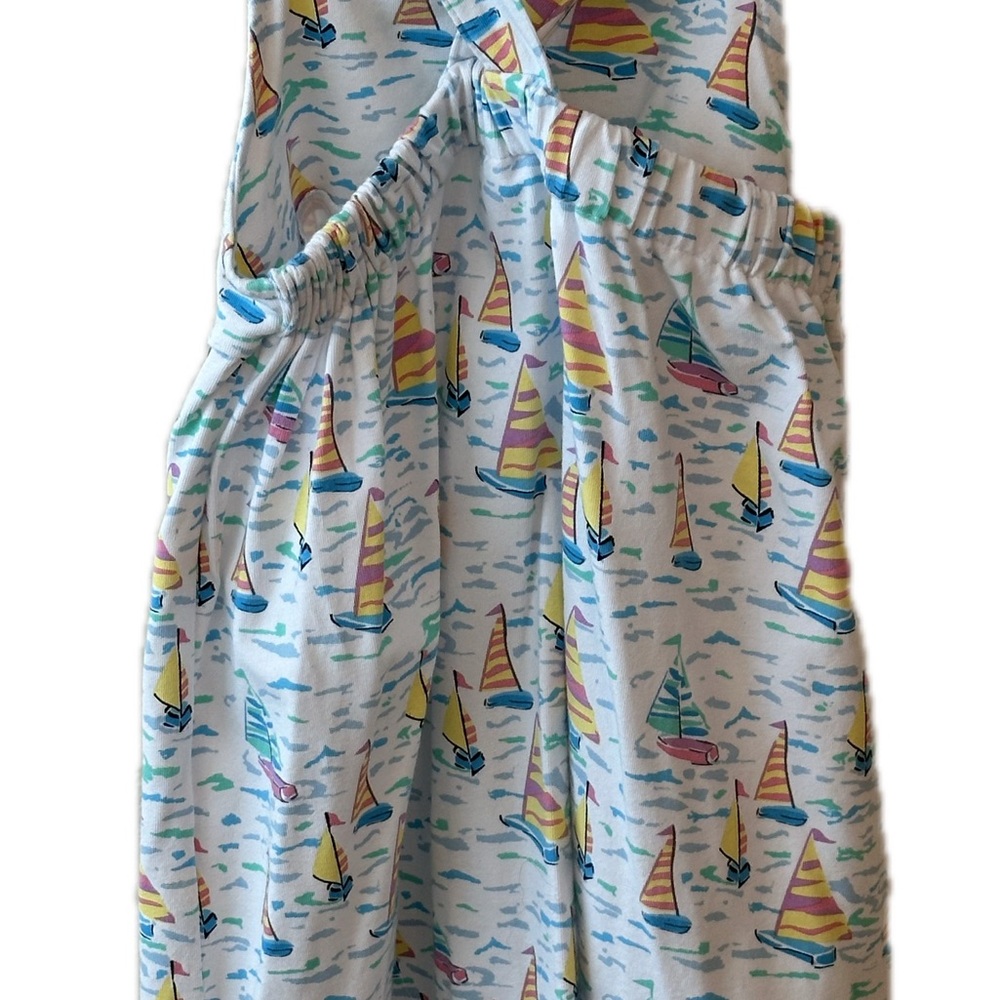 Sailboat Print Kids Dress - Picture 7 of 7
